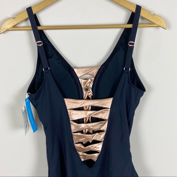Bleu Rod Betty High Neck Cutout One Piece Swimsuit - Picture 7 of 10